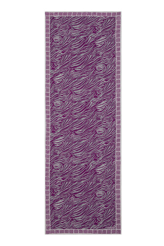 Zebra Flosh Viscose Shawl Purple - 2