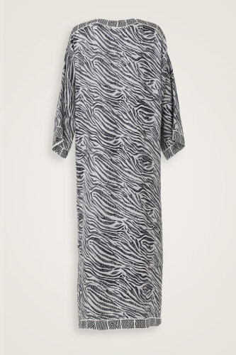 Zebra Silk Dress Grey - 2