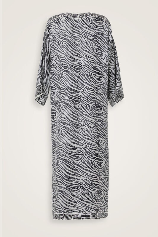 Zebra Silk Dress Grey - 2