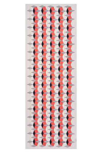 ZigZag Gri Floş Viskon Şal 70x200 - 2