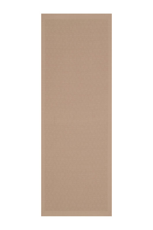 Zincir Desen Açık Kahverengi Pamuk İpek Şal 70x210 - 1