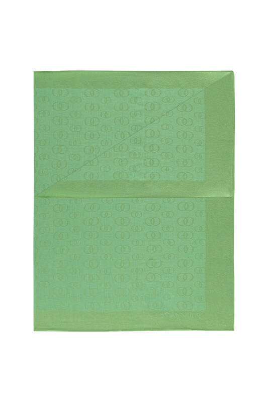 Zincir Desen Ege Yeşili Pamuk İpek Şal 70x210 - 2