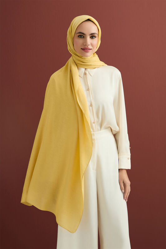 Zincir Desen Hardal Pamuk İpek Şal 70x210 - 5