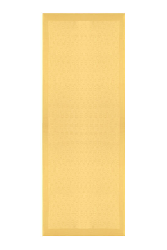 Zincir Desen Limon Sarısı Pamuk İpek Şal 70x210 - 1