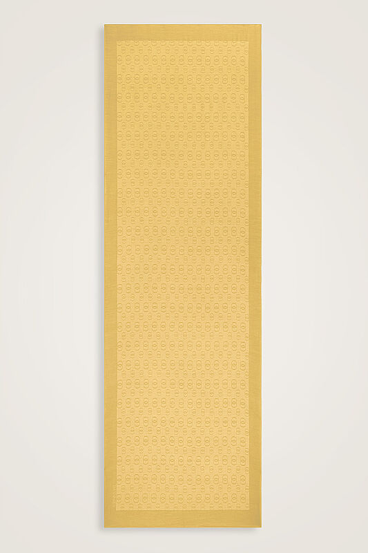 Zincir Desen Limon Sarısı Pamuk İpek Şal 70x210 - 2