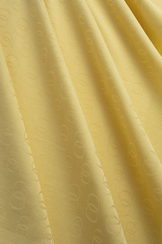 Zincir Desen Limon Sarısı Pamuk İpek Şal 70x210 - 4
