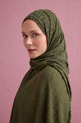 Zincir Jakar Haki Supreme Şal 70x180 - 3