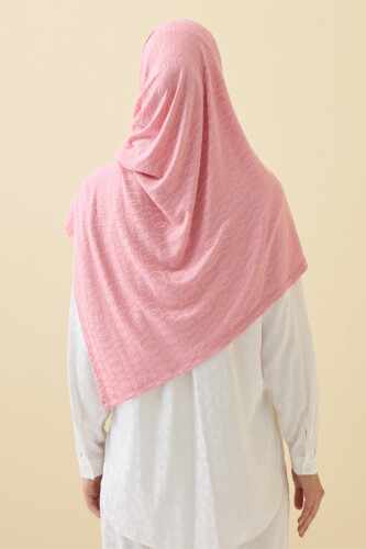 Zincir Jakar Koyu Pembe Supreme Şal 70x180 - 5