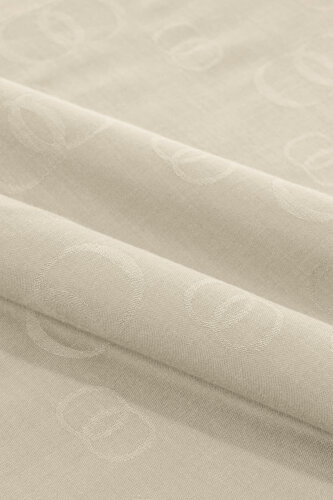 Zincir Kare Krem Pamuk İpek Şal 70x210 - Imannoor (2)