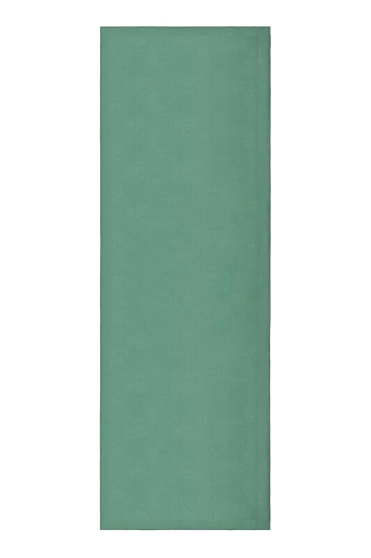  Zincir Kare Nil Yeşili Pamuk İpek Şal 70x210 - 2