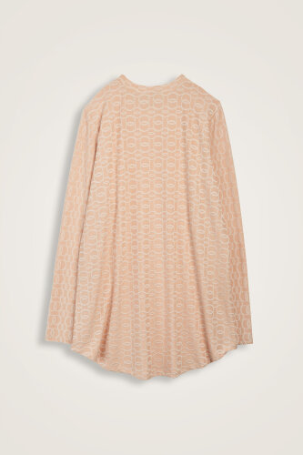 Zincir Krem Jakar Penye Bluz - Imannoor (4)