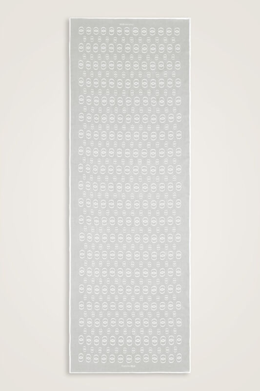 Zincir Logo Çakıl Taşı Pamuk Floş Şal 70x210 - 1