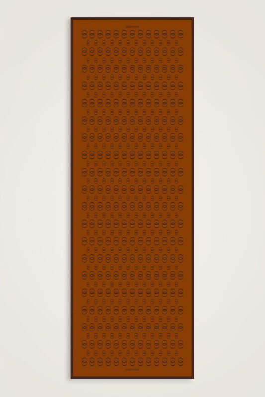 Zincir Logo Tarçın Pamuk Floş Şal 70x210 - 1