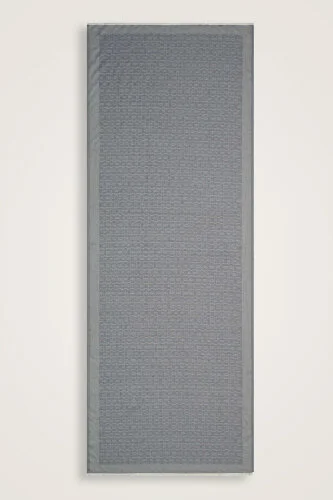 Zincir Monogram Gri Pamuk İpek Şal 80x210 
