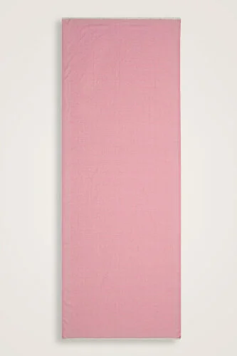 Zincir Monogram Pembe Pamuk İpek Şal 80x210 - Imannoor (2)