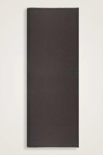 Zincir Monogram Siyah Pamuk İpek Şal 80x210 