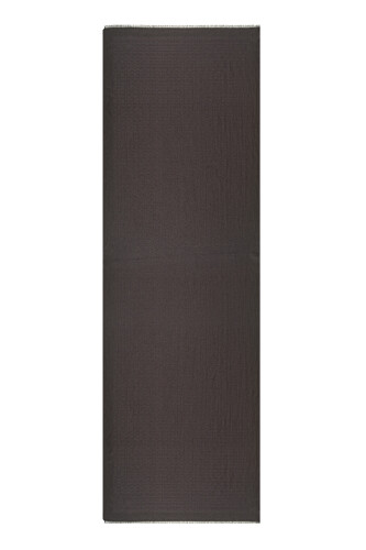 Zincir Monogram Siyah Pamuk İpek Şal 70x210 - 1