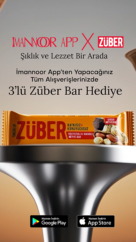 HEDİYE! İmannoor x Züber - App'e Tüm Siparişlerinizde Züber Bar Hediye - 1
